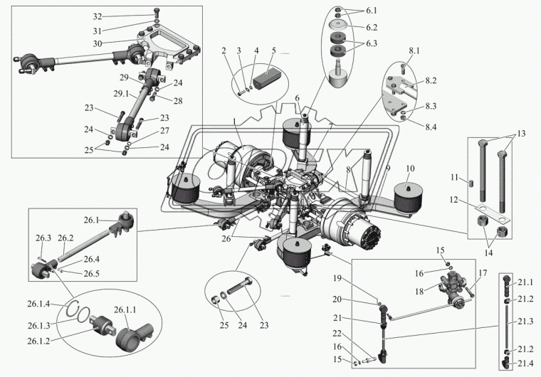 152062-2400012 Мост МАЗ